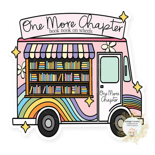 Bookmobile Book Nook Reader Vinyl Decal Sticker
