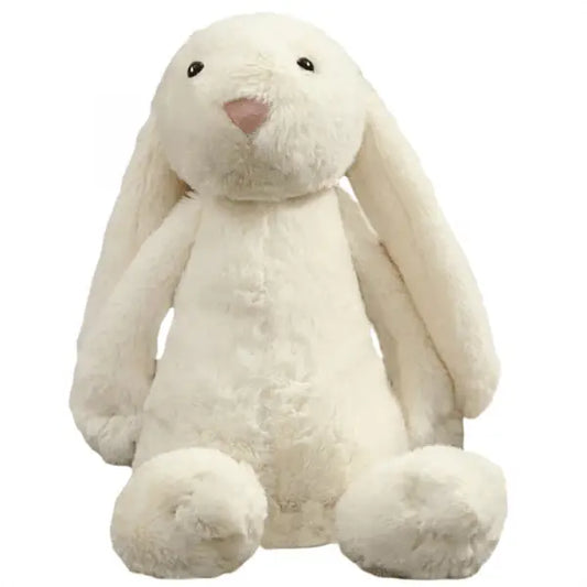 16" Weighted Cream Plush Bunny