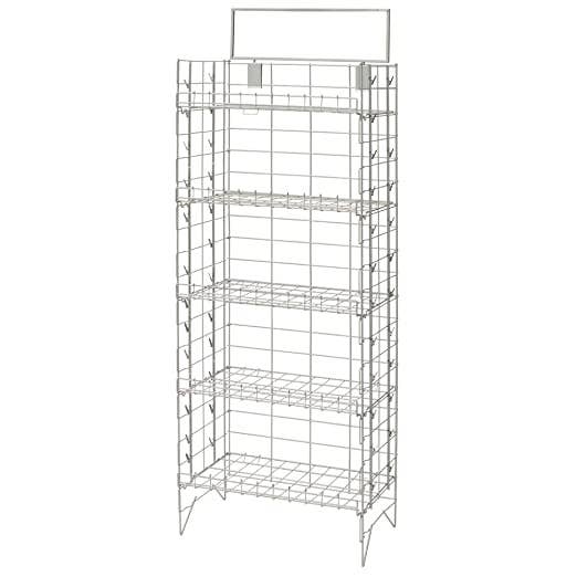 Potato Chip Rack w/ 5 Shelves and 48 Clips: Black