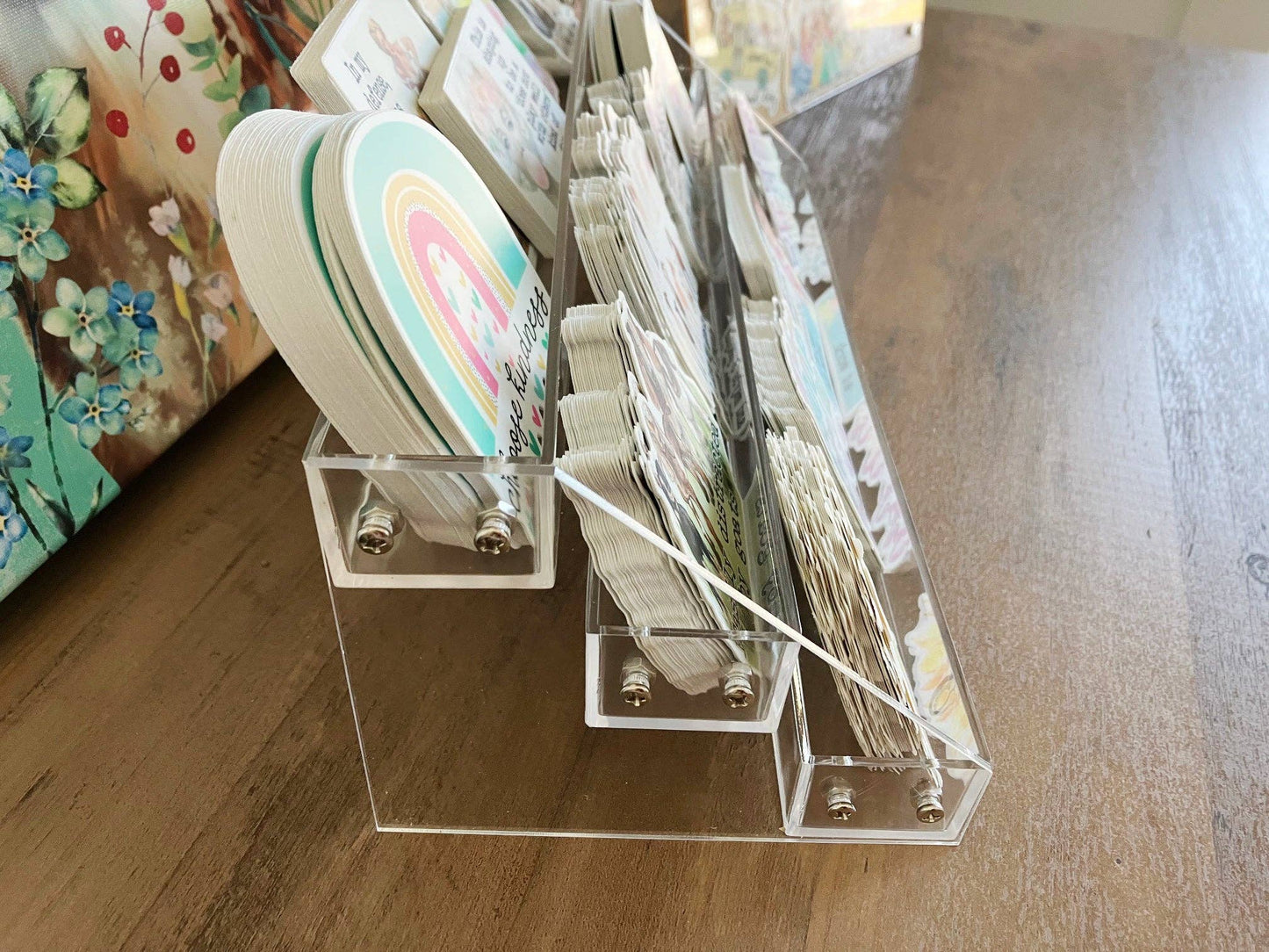 3 Tier Vinyl Sticker Acrylic Display Stand 12 3/8"